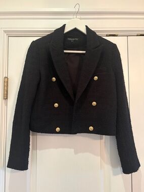 Generation Love Black Cropped Double Breasted Blazer